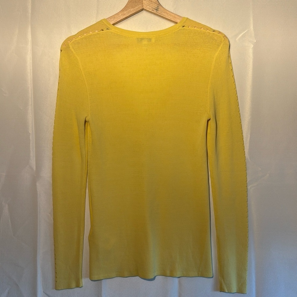 Equipment Myrian Sweater Yellow V Neck - Picture 2 of 8